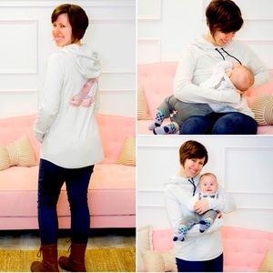 Latched Mama OG whale nursing hoodie